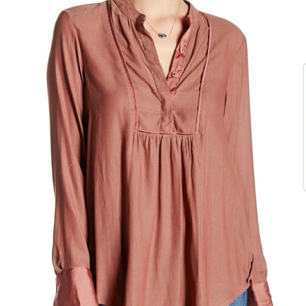 Free People Micro Stripe Snap Tunic (Small)
